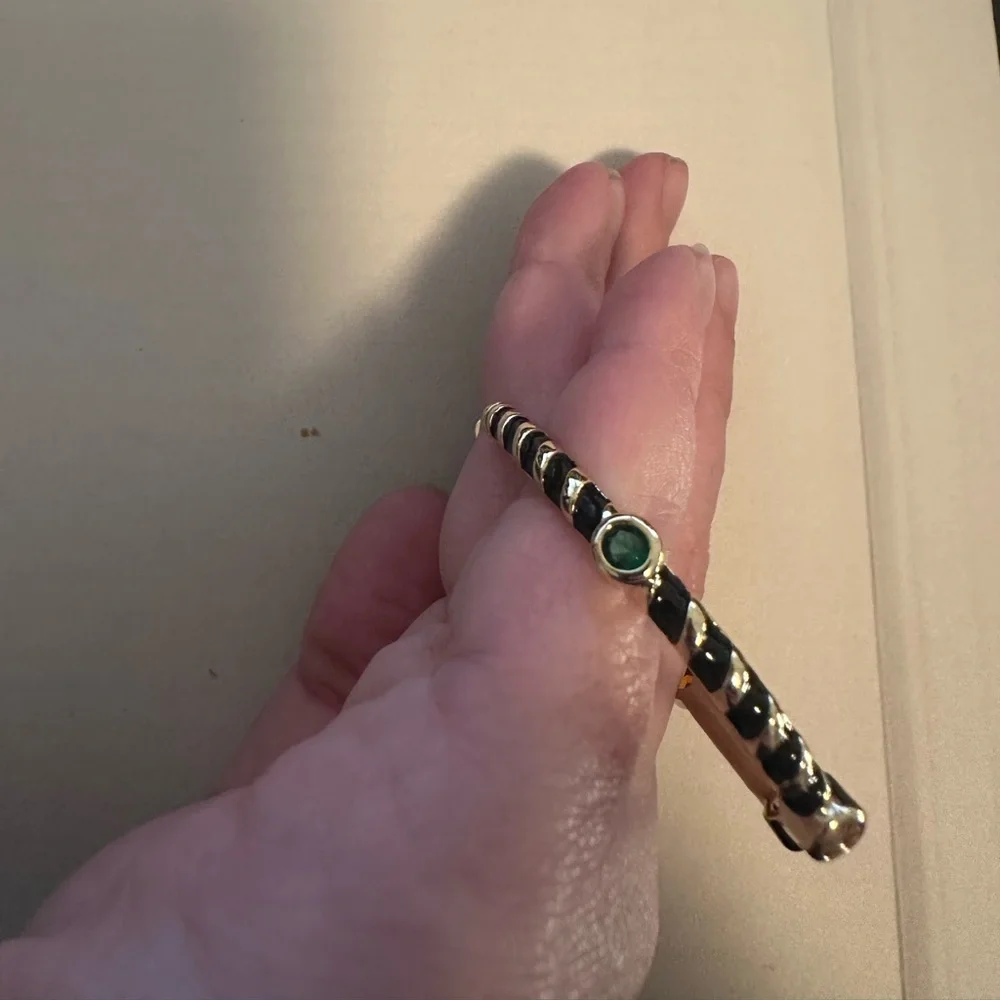 Elegant Silver and Black Women's Bracelet